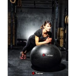 BALLON SUISSE 65CM NOIR Anti-éclatement 4Trainer -Aptitude Équipement ballon suisse 65 cm anti eclatement 4trainer 3