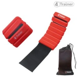 Bandes Lestées Silicone - Rouge - 2 X 1kg - 4TRAINER -Aptitude Équipement bandes lestees silicone rouge 2 x 1kg 4trainer 4