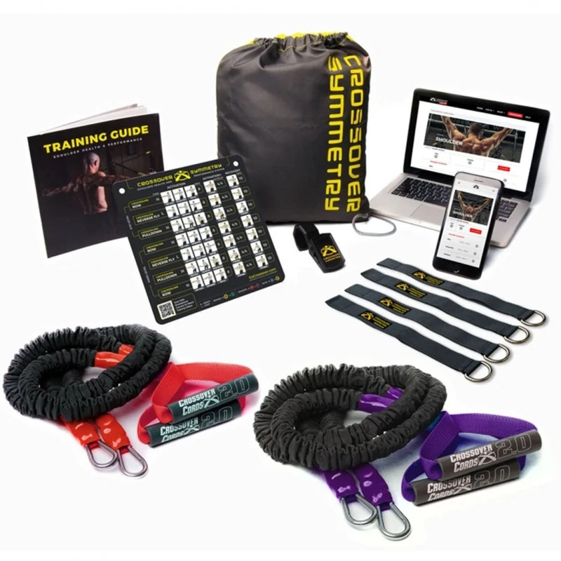CROSSOVER SYMMETRY® Pack Épaule - 2 Paires De Sangles De Résistance + 4 Sangles Rack à Squat 3 CROSSOVER SYMMETRY® Pack Épaule - 2 Paires De Sangles De Résistance + 4 Sangles Rack à Squat