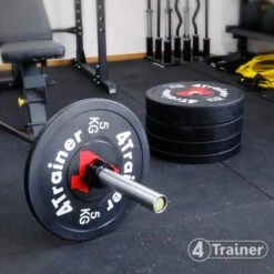 Disque Olympique - Bumper De Musculation Pour Barre D'Haltérophilie - 4Trainer -Aptitude Équipement disque olympique bumper 4trainer 8