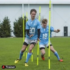 PIQUETS SLALOM - Pointe Acier Jaune - LOT DE 5 - 180cm - 4TRAINER -Aptitude Équipement piquets slalom pointe acier jaune lot de 5 180cm 4trainer 3