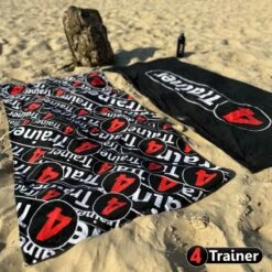 Serviette PLAGE - Logo 4TRAINER - 150cm X 70cm - 100% Coton - 4TRAINER -Aptitude Équipement serviette plage logo 4trainer 150cm x 70cm 100 coton 4trainer 4
