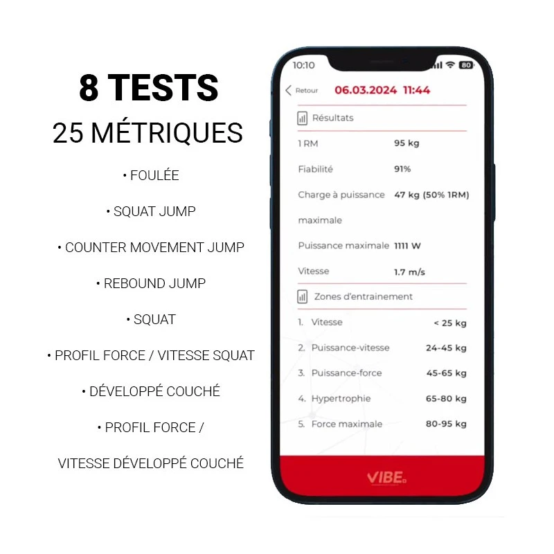 VIBE - Capteur De Mouvement En Performance Athlétique : 1RM - SAUT, FORCE, FOULÉE 5 VIBE - Capteur De Mouvement En Performance Athlétique : 1RM - SAUT, FORCE, FOULÉE – Image 3